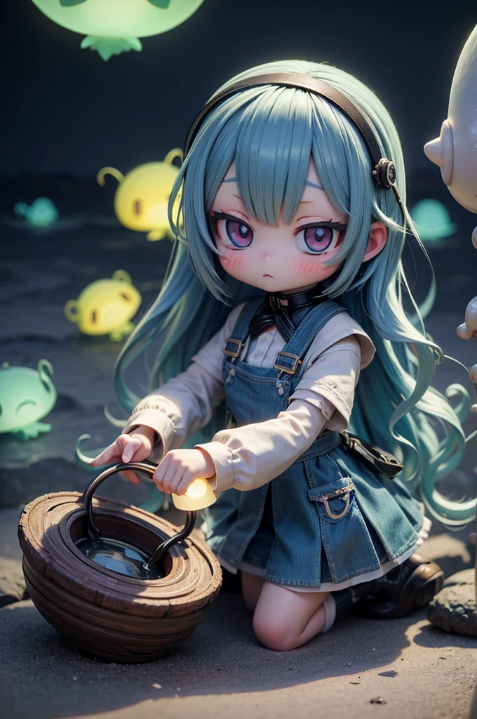 OtoTrial、Chibi Girl Doll(Enjoy the night view of the coast、Bioluminescence)