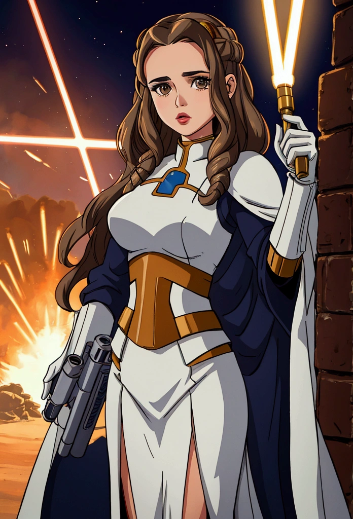 [Padme Amidala from Star Wars] Holding a Missile Launcher