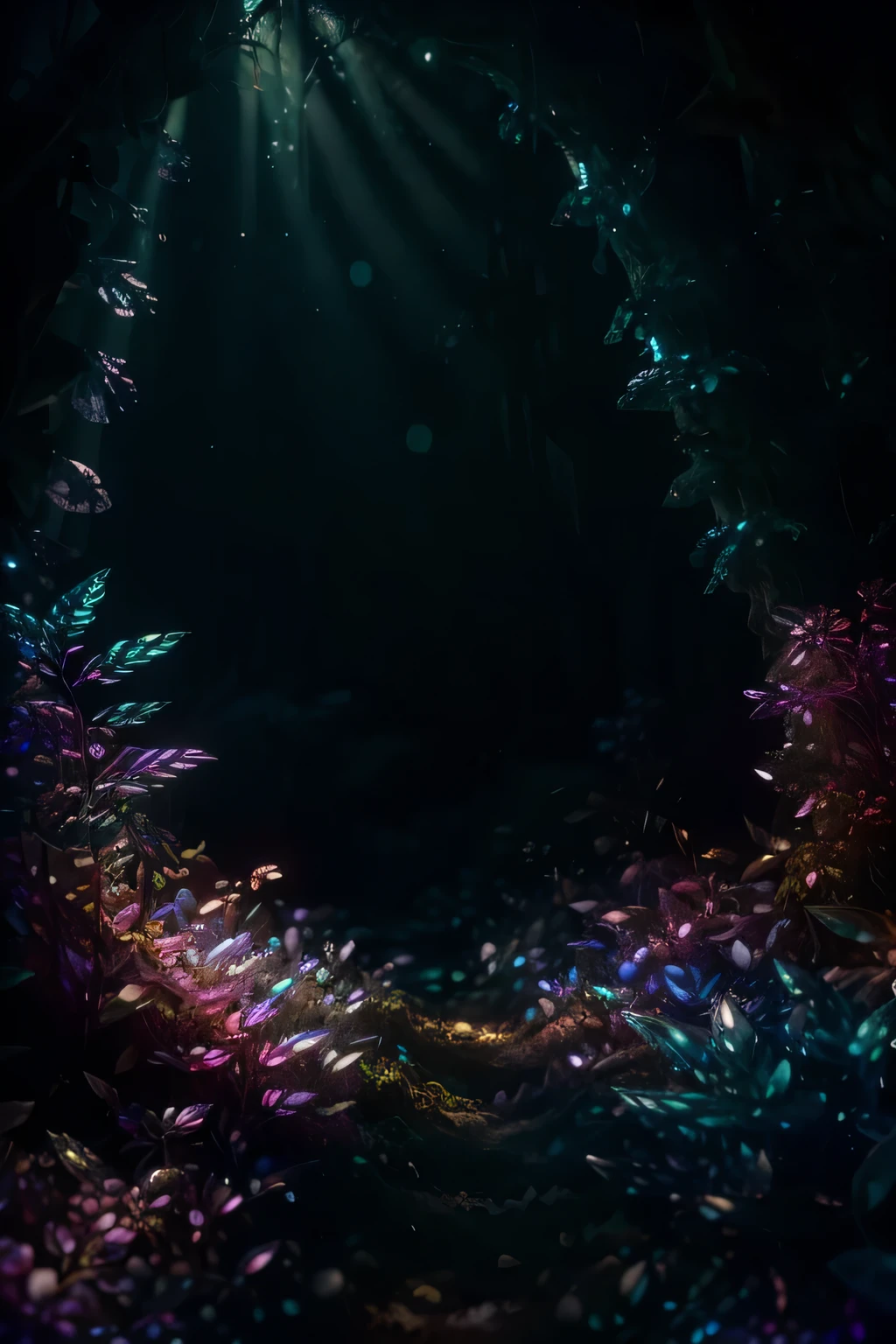 crystal deep forest, green and iridescent colors, wide trees, leaves, sunrays
fantasy, transparent,
shimmering, sparkling, splendid, colorful,
magical photography, dramatic lighting, photo realism, ultra-detailed, 4k, wide lens, High-resolution, masterpiece