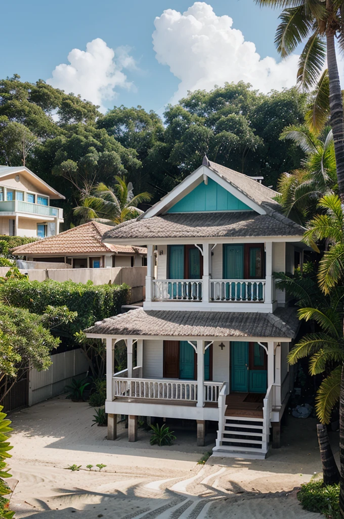 house bungalow on the seashore tropics
