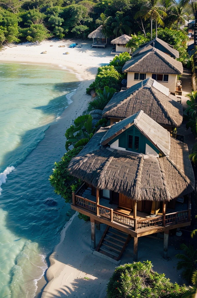 house bungalow on the seashore tropics