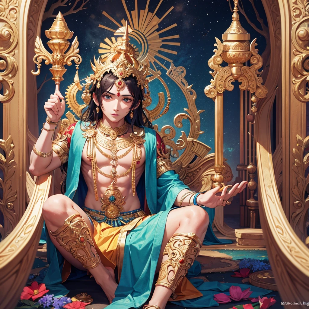 Hindu god male  [high quality] [masterpiece] [high quality]