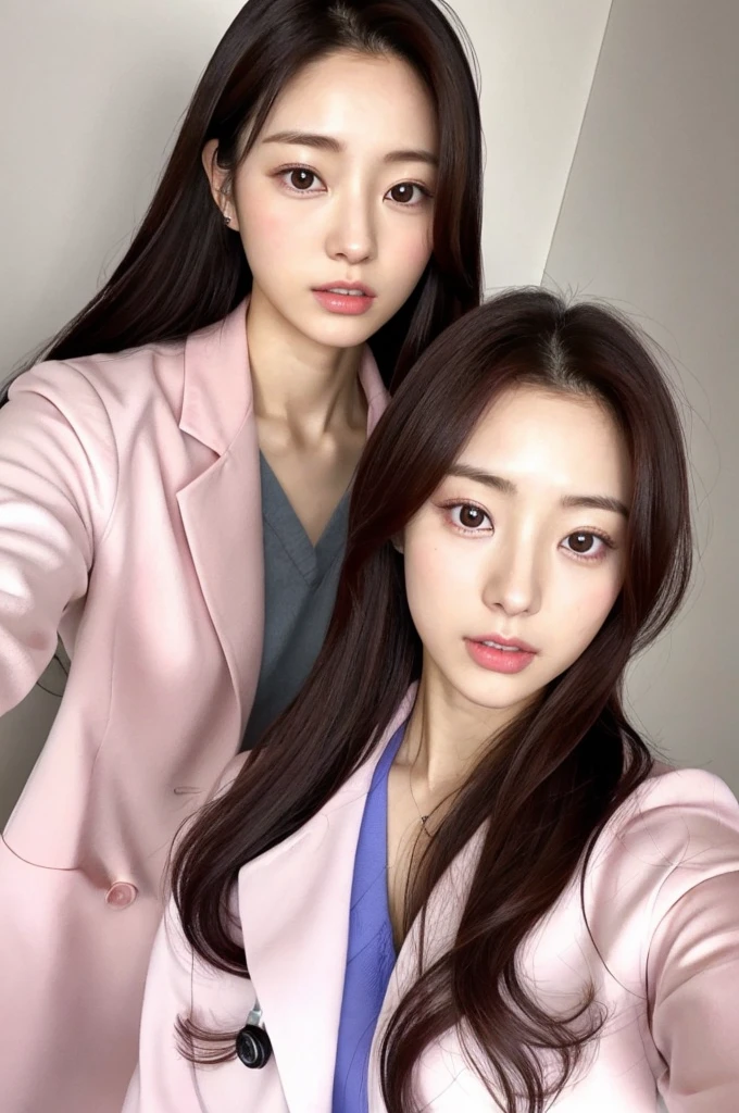 female doctor、white coat、a close up of a woman、japanese portrait model、Young and sensuous idol、young and cute idol、현실적인 young idol、Idol with a sense of reality、young idol、stylish idol、nara michi、young and skinny idol、Beautiful Asian Girl Ever、brother