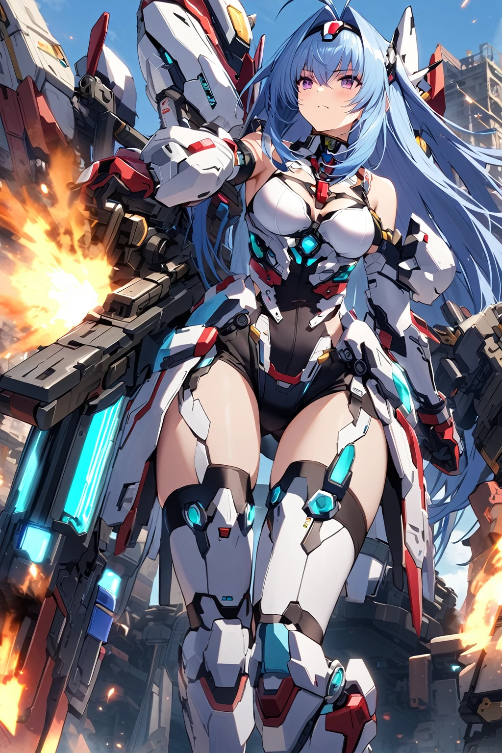 (extremely detailed fine touch:1.3), 1girl, Xenosaga, KOS-MOS FIX, cannon