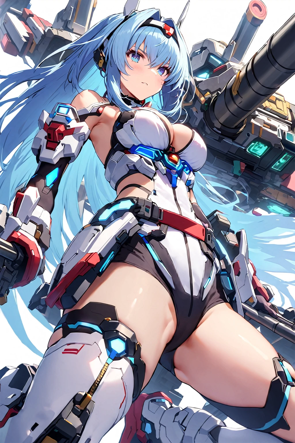 (extremely detailed fine touch:1.3), 1girl, Xenosaga, KOS-MOS FIX, cannon