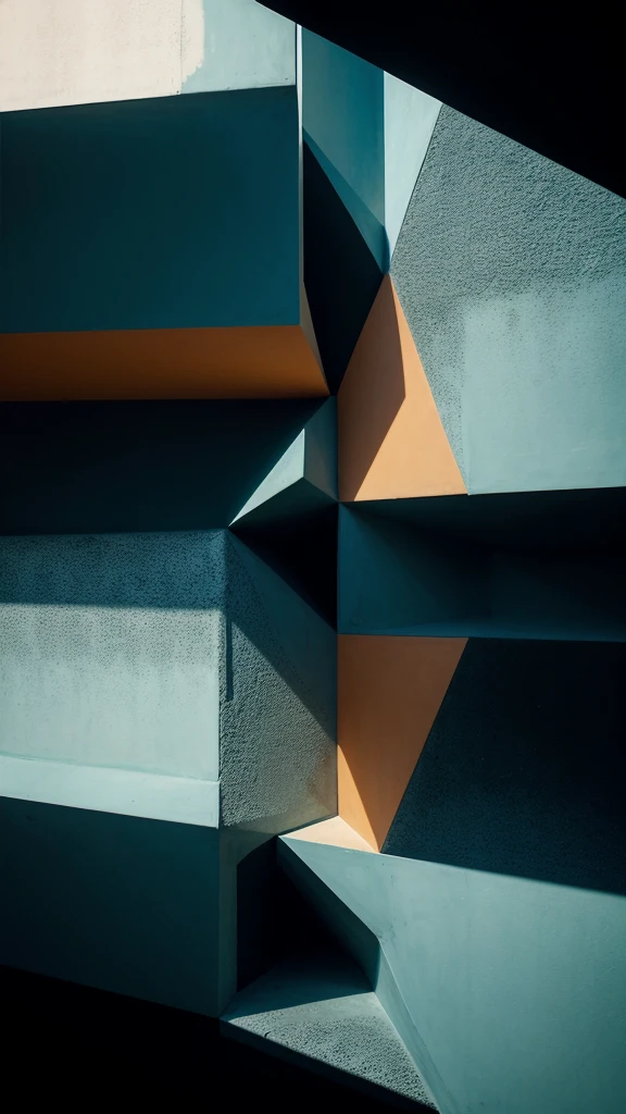 an abstract composition of shapes and colors that suggests something familiar, but at the same time enigmatic