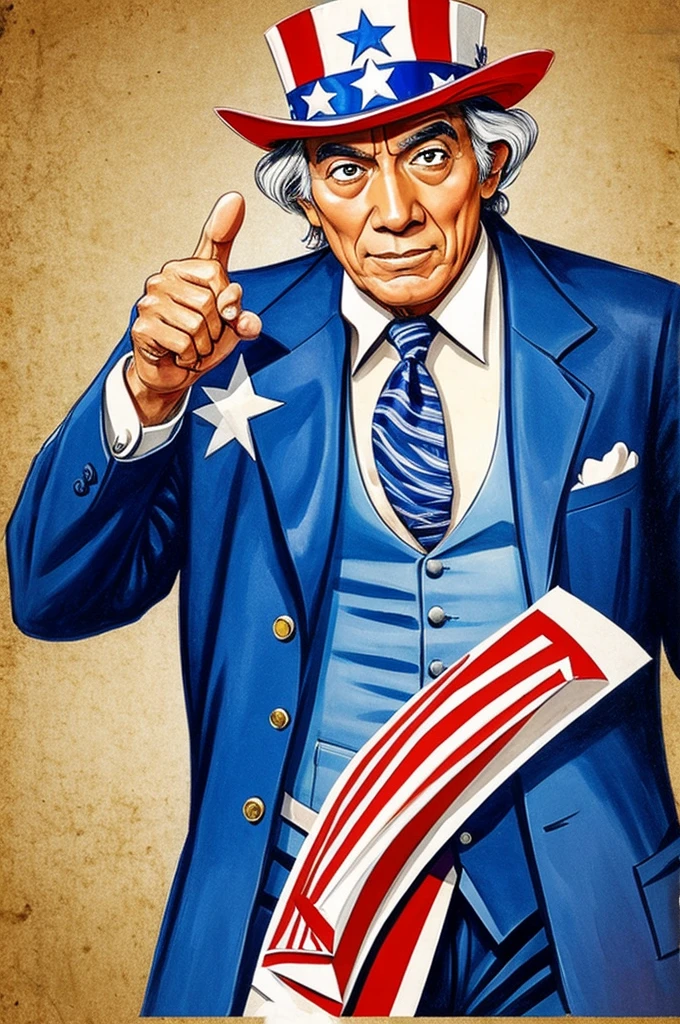 uncle sam pointing at viewer but hes filipino