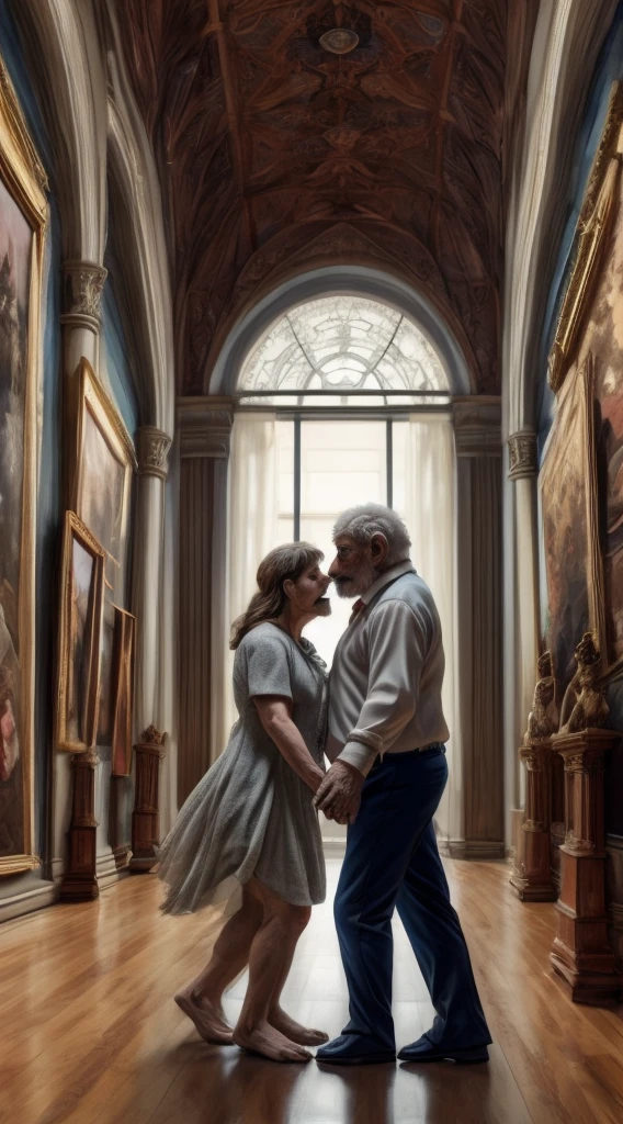 a father and his daughter slow dancing with his hand on her ass while passionately kissing on the mouth