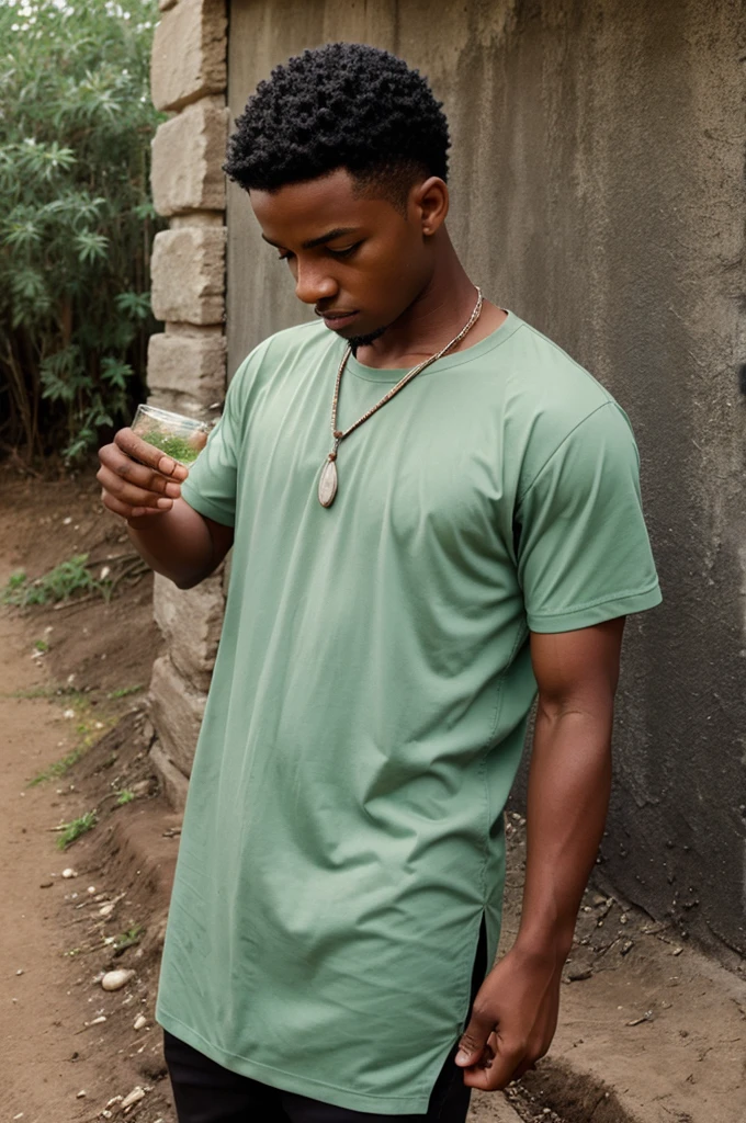 7. **Sage’s Lesson**: The sage holding water, food, and soil, explaining their significance to the young man, who listens attentively