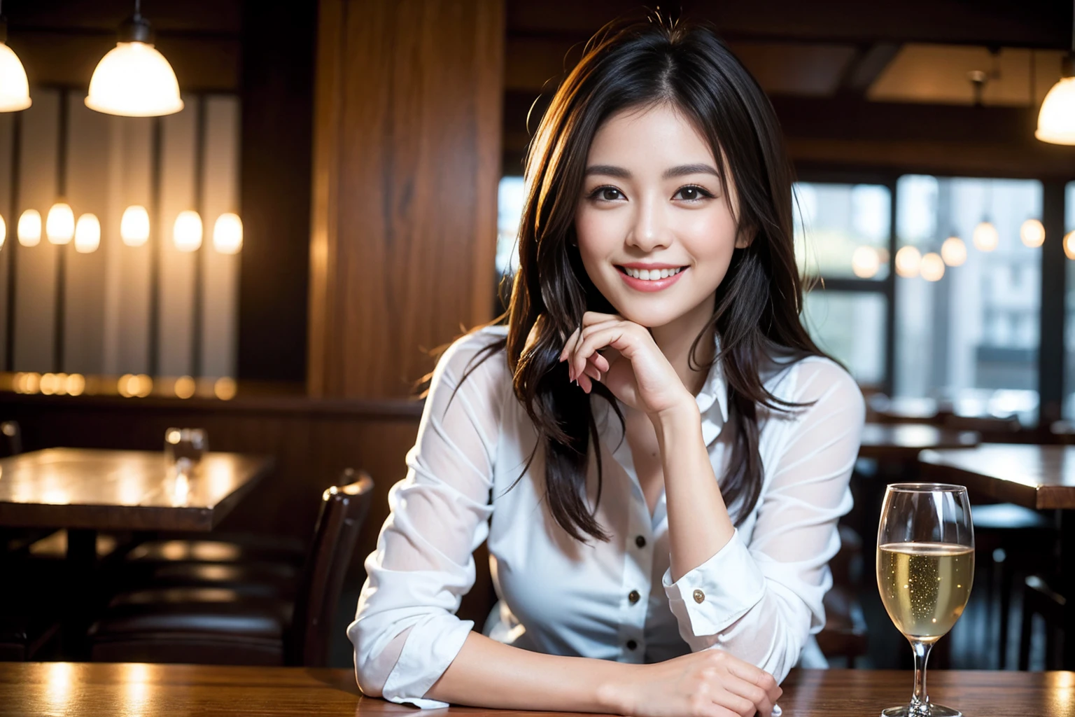 ((Highest quality、8K、masterpiece:1.3))、Shortcuts、cute、slimカップル、modelカップル、actress男優、(Realistic, Intricate details:1.2), full-course dinner、Wine Party、Amazing view of the sunset sky and clouds、A bright smile、short hair,Bright Face、45 years old), 42 years old, red wine 、Appetizers、Italian food、Wine bottle、Champagne、sparkling wine、Two beauties、Brown Hair、Shortcuts、Long sleeve shirt、dress、Beautiful woman 1, (slimな顔), (The body is slim), (Brown Hair), (Shortcuts), cheeks turn a little red,Attractive beauty、restaurant, In a prominent place (From the waist up) Nova Frog Style, actress, model, Upper Body, White wine, slim, wine glass, 中央に置かれたwine glass, smile, (smile: 1.15), Beautiful fine grain, Depth f/2,saturation, High Contrast, Strong light and shadow,Moist Body:1.5、3D texture、Delicate eyes、Brown Hair、The hair is very shiny、