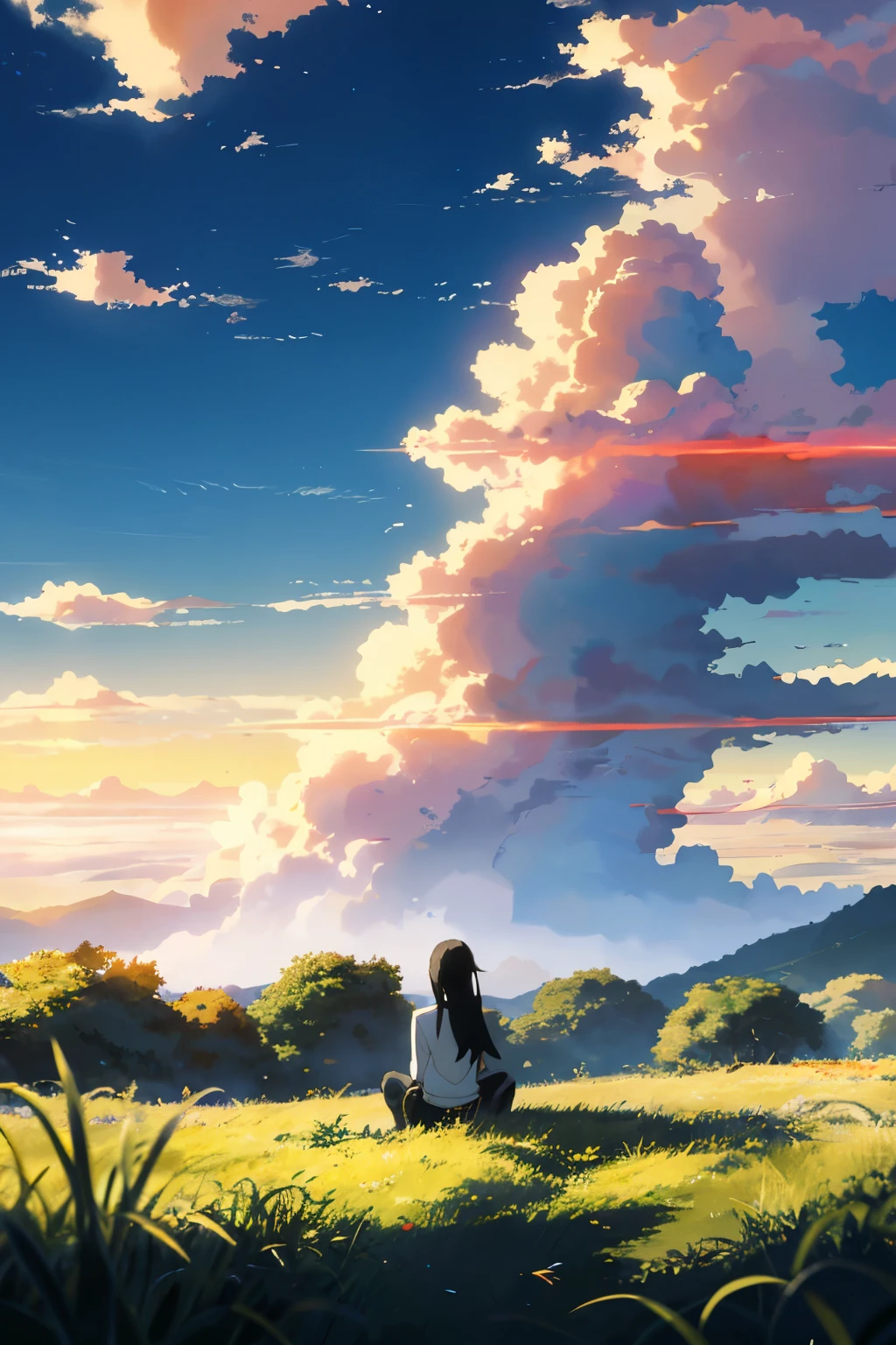 Anime Landscape: A Pearl-White Polar Hypercar Prototype Gracefully Resting in a Field of Tall Grass Under a Radiant Sunset

This beautiful anime scene features a pearl super Polar white color hypercar prototype, perfectly placed in a field of tall, swaying grass. The sunset painting the sky with hues of orange, pink, and purple, creates a serene and peaceful atmosphere. This artistic anime background is a masterpiece, perfectly capturing the essence of Makoto Shinkai's and Cyril Rolando's unique style. This stunning 8K resolution image makes for an amazing wallpaper, with its anime art details enhanced in 4K, making it an ex