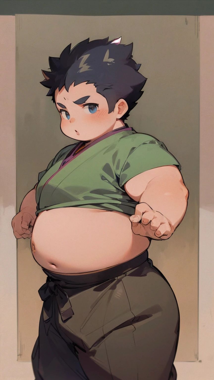 beautiful, chubby, (very short hair),pudgy face, (naughty) (high school students),((young)), (androgynous), (boyish), (handsome), thick, (shota), overweight, (beefy), (nipples), (cute), (little brat), (naughty brat), (へそ), (ぽっちゃりした体), big belly, (汗ばんだ体), (臭そうな体),