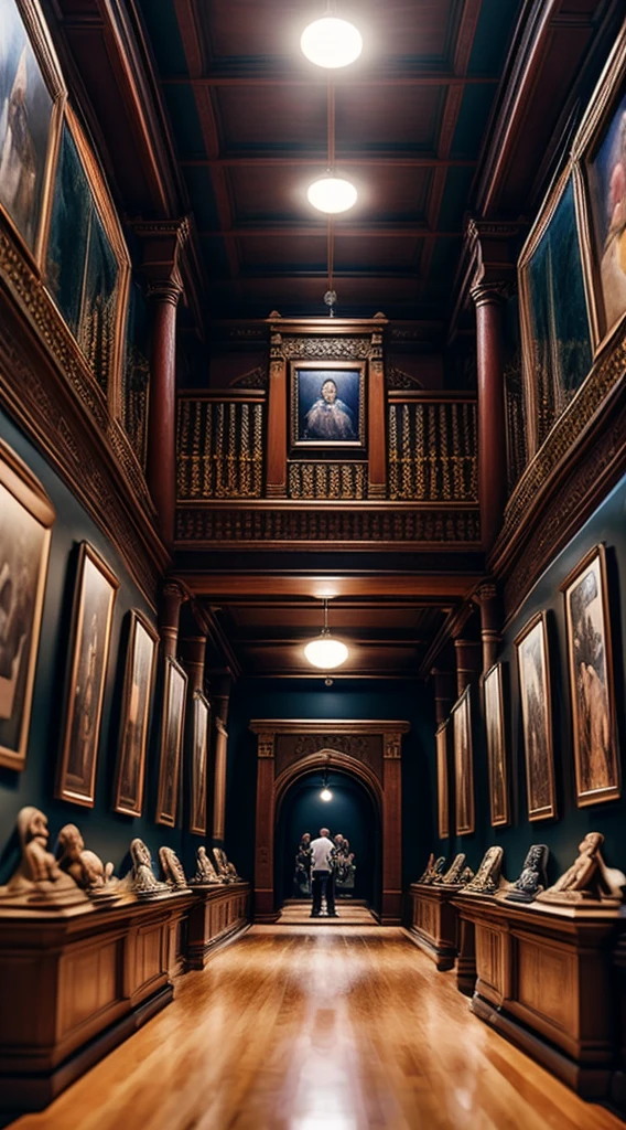 The museum, a great, great hall with many framed photographs. THE ACTION TAKES PLACE IN THE PICTURE AND IN THE HALL OF THE MUSEUM, THE PHOTOGRAPHS ARE "LIVE", THE GIRL in the photo is picking flowers at dusk and throwing them on the floor of the museum hall.
Rich skin texture, ID photo, front view, chest up, medium shot, clean background, 8k, rich detail, real, high definition, extremely high quality, detailed detail, excellent detail, street background, detailed photo, high definition, detailed skin , detailed eyes, 8k UHD, high quality