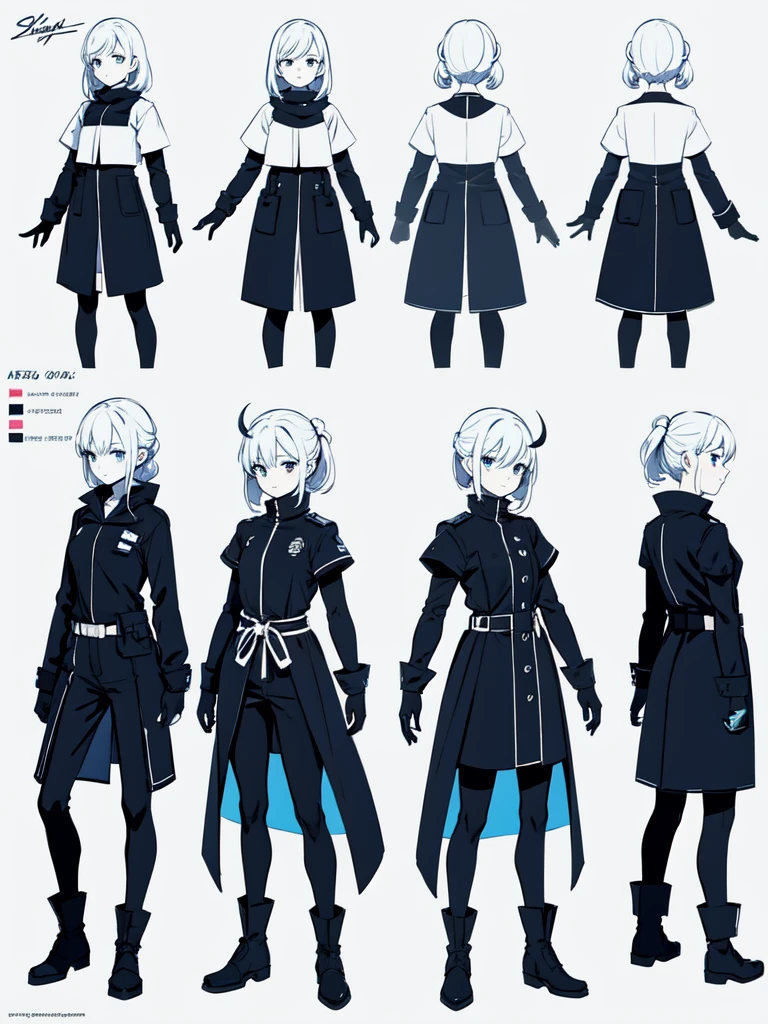 sketch (Character design sheet, same characters, whole body, Three-View, front, ~ ~ ~ ~ side, return),(Very bright:1.1), White Background, [1 Girl:7], (Tilt your head:1.2), ([sketch|watercolor \(Moderate\)]:1.15),Chaotic Abstract Background, Vector Trace, Gradient Blending, Bright colors, that&#39;wonderful, Very detailed, Complex, (Very low contrast:1.4）,whole body, Artistic elements add depth to the work. The overall atmosphere is creepy and nightmarish...., With a unique artistic touch. This movie is、The dark and crazy world of horror movies depicted in HD., Evoke visual stimuli and aesthetic sense, that will terrify and excite the audience....,watercolor画, （Lightless, Eyes without highlights, evil eye, An ugly person with white eyes, that&#39;Red eyeliner）,whole body絵, Wearing a maid outfit,  Full bangs,(Full bangs, Straight bangs, The bangs are aligned diagonally), （Gradient braided hair, (Light purple hair), (Ink blotches:1.1), (pale:1.2),(Light purple:1.2),(Light green:1.2)）　and full body and  watercolor画, （Lightless, Eyes without highlights, Evil Eye, A bad looking person with white eyes, It&#39;s a red eyeliner）,whole body絵, Wearing a maid outfitいる and （Mature face,tall, Wearing black tights,Green Eyes, The skin is hidden　and maid,