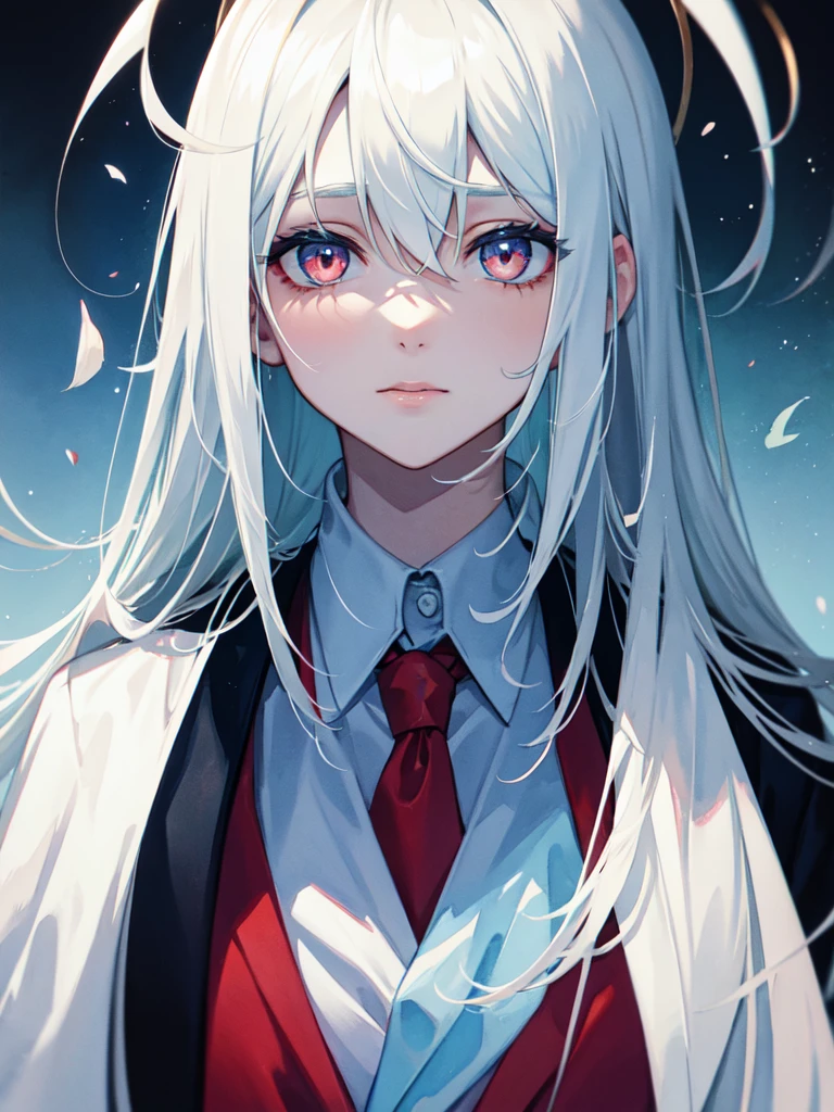 Watercolor, （Lightless, Eyes without highlights, Evil Eye, A bad looking person with white eyes, It&#39;s a red eyeliner）,Full body painting, Wearing a maid outfit and （Mature face,tall, Wearing black tights,Green Eyes, The skin is hidden　and maid,