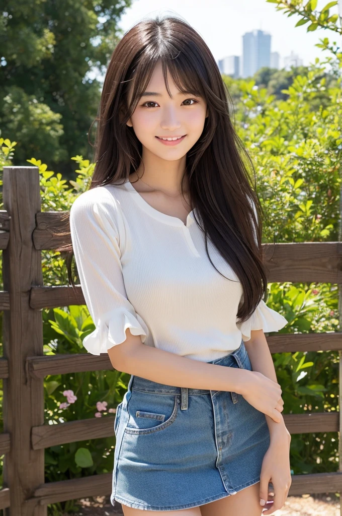 {
  "prompt": "A 20-year-old Japanese girl with a natural appearance. She has straight, long black hair, clear fair skin, and big, expressive brown eyes. She is wearing a casual, stylish outfit consisting of a light-colored blouse and a denim skirt. The background is a serene outdoor park with lush greenery and a clear blue sky. She is smiling softly, looking directly at the camera, exuding a friendly and approachable vibe. The image should capture a realistic and lifelike feel, avoiding any exaggerated or overly artificial elements.",
  "size": "1024x1024",
  "n": 1
}
