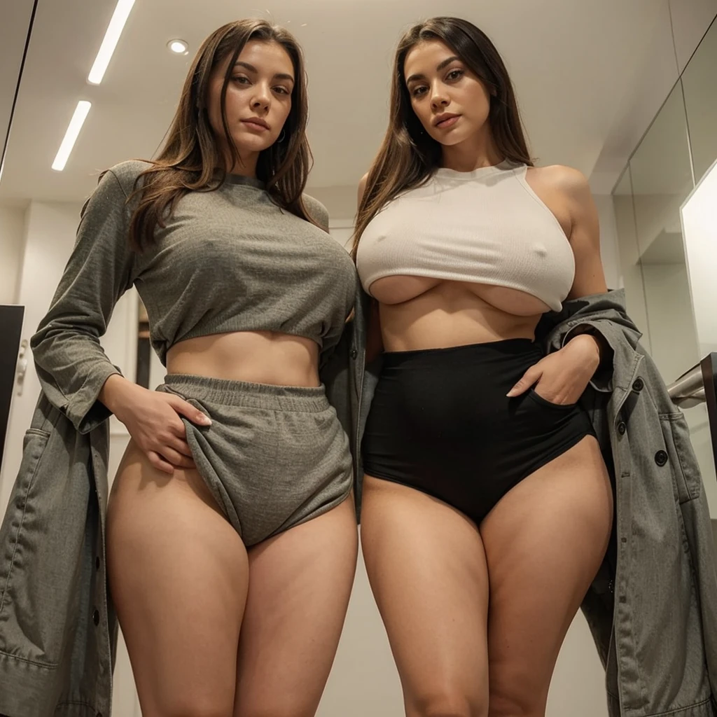 Woman with big and small waist and big thigh
