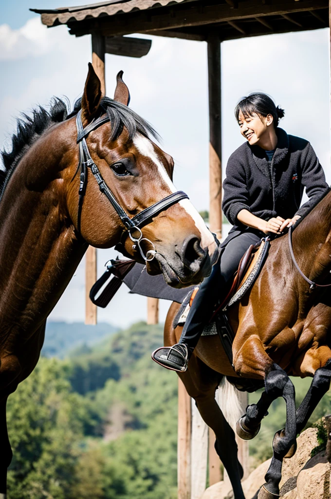 Asshole mating with a horse, Jiang Bo's beloved concubine