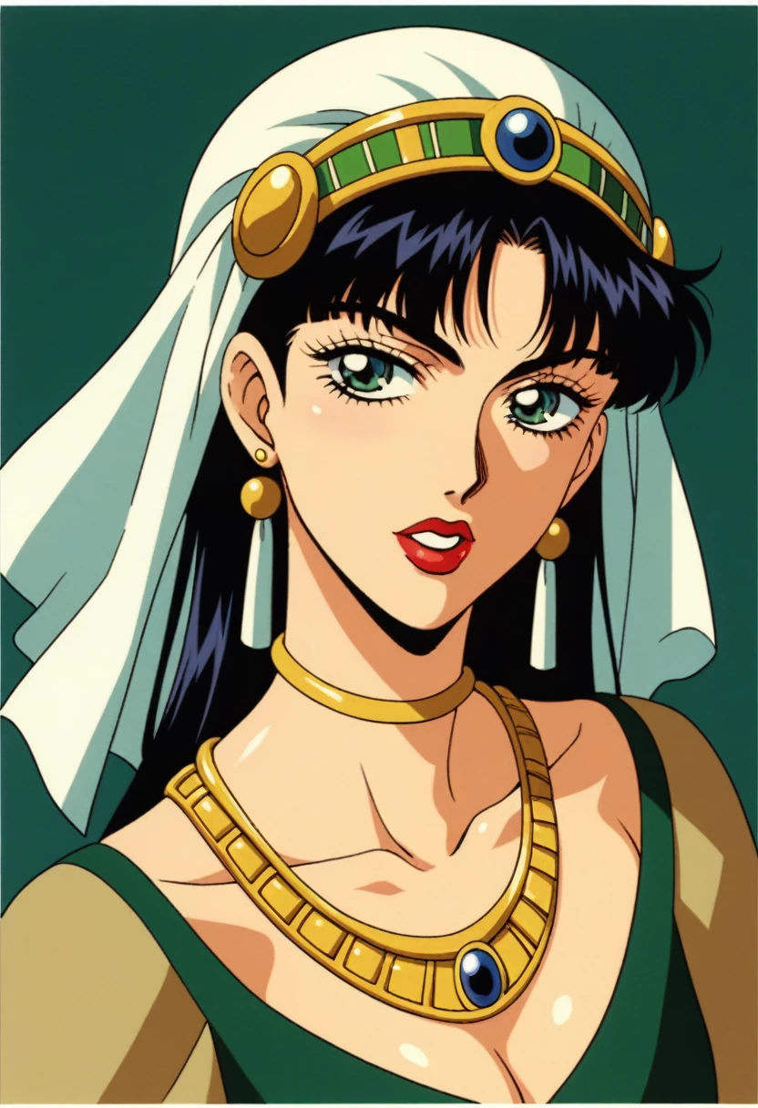 Drawing of a woman wearing a headdress and a cat, portrait of princess sarda, ink Comic Drawing, Original comic style, Inspired by Hirohiko Araki, Retro anime girl, pencil and ink Comic Drawing, Comic Style, Princess Libu, Cleopatra portrait, Comic Drawing, jojo anime style, Portrait of zodiac girl knight