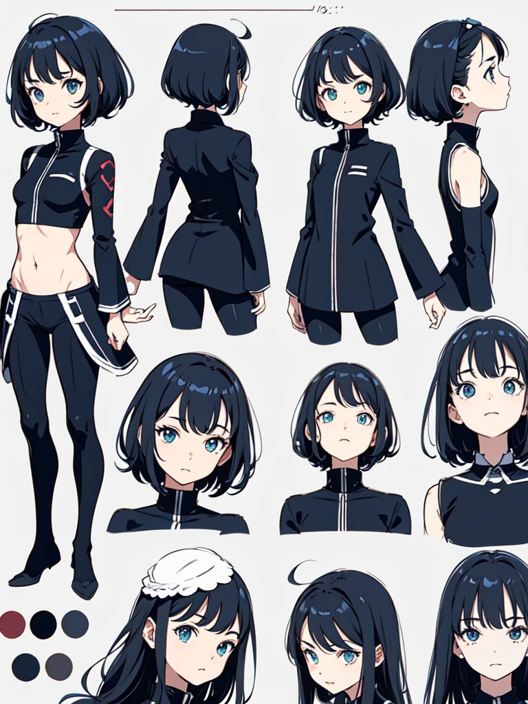 sketch (Character design sheet, same characters, whole body, Three-View, front, ~ ~ ~ ~ side, return),(Very bright:1.1), White Background, [1 Girl:7], (Tilt your head:1.2), ([sketch|watercolor \(Moderate\)]:1.15),Chaotic Abstract Background, Vector Trace, Gradient Blending, Bright colors, that&#39;wonderful, Very detailed, Complex, (Very low contrast:1.4）,whole body, Artistic elements add depth to the work. The overall atmosphere is creepy and nightmarish...., With a unique artistic touch. This movie is、The dark and crazy world of horror movies depicted in HD., Evoke visual stimuli and aesthetic sense, that will terrify and excite the audience....,watercolor画, （Lightless, Eyes without highlights, evil eye, An ugly person with white eyes, that&#39;Red eyeliner）,whole body絵, Wearing a maid outfit, Full bangs,(Full bangs, Straight bangs, The bangs are aligned diagonally), （Gradient braided hair, (Light purple hair), (Ink blotches:1.1), (pale:1.2),(Light purple:1.2),(Light green:1.2)）　and full body and watercolor画, （Lightless, Eyes without highlights, Evil Eye, A bad looking person with white eyes, It&#39;s a red eyeliner）,whole body絵, Wearing a maid outfitいる and （Mature face,tall, Wearing black tights,Green Eyes, The skin is hidden　and maid, (Add a logo"test”)