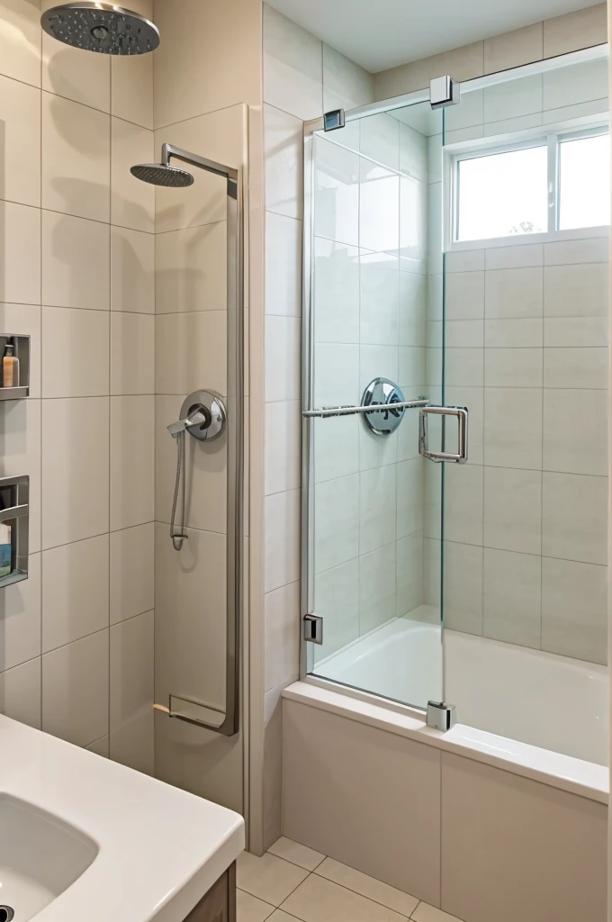 Location of bathroom with sink and shower