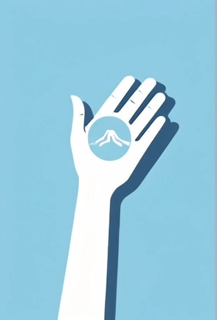 Logos of Japanese companies

a pale blue logo
hold out the palm of one's hand,
a logo that gives people a helping hand

chic and modern design
Pretty cool

White background