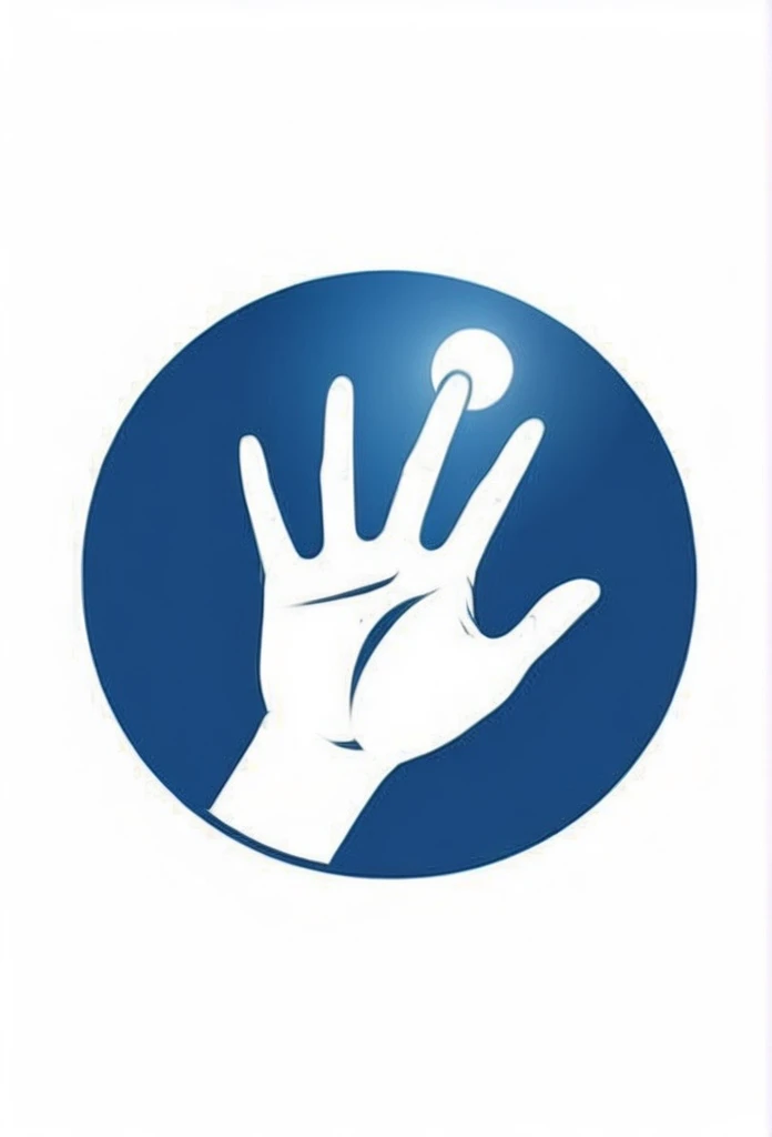 Service Company Logos

deep blue circle logo
He held out the palms of his hands,
extend a helping hand to people
a logo on the palm of its hand with a ball of light that represents the future

chic and modern design
Pretty cool

White background