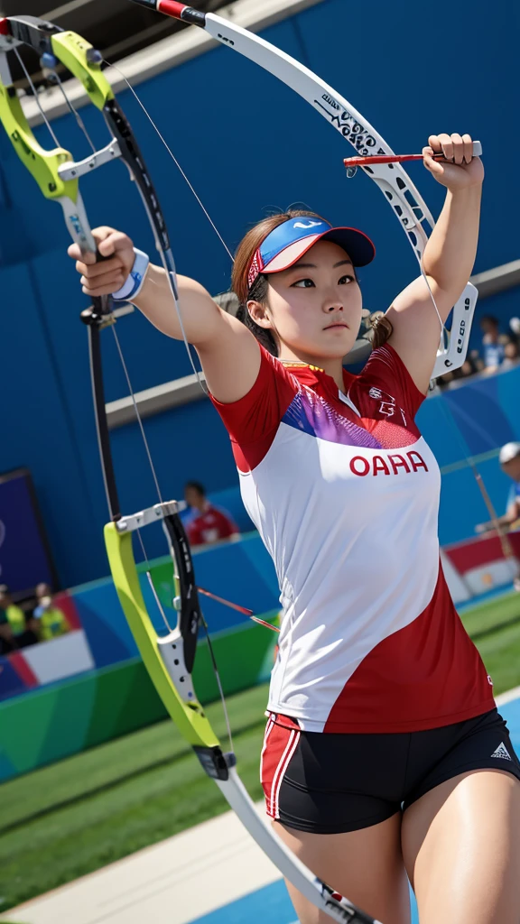 Archery athletes are doing well on the Olympic stage.。