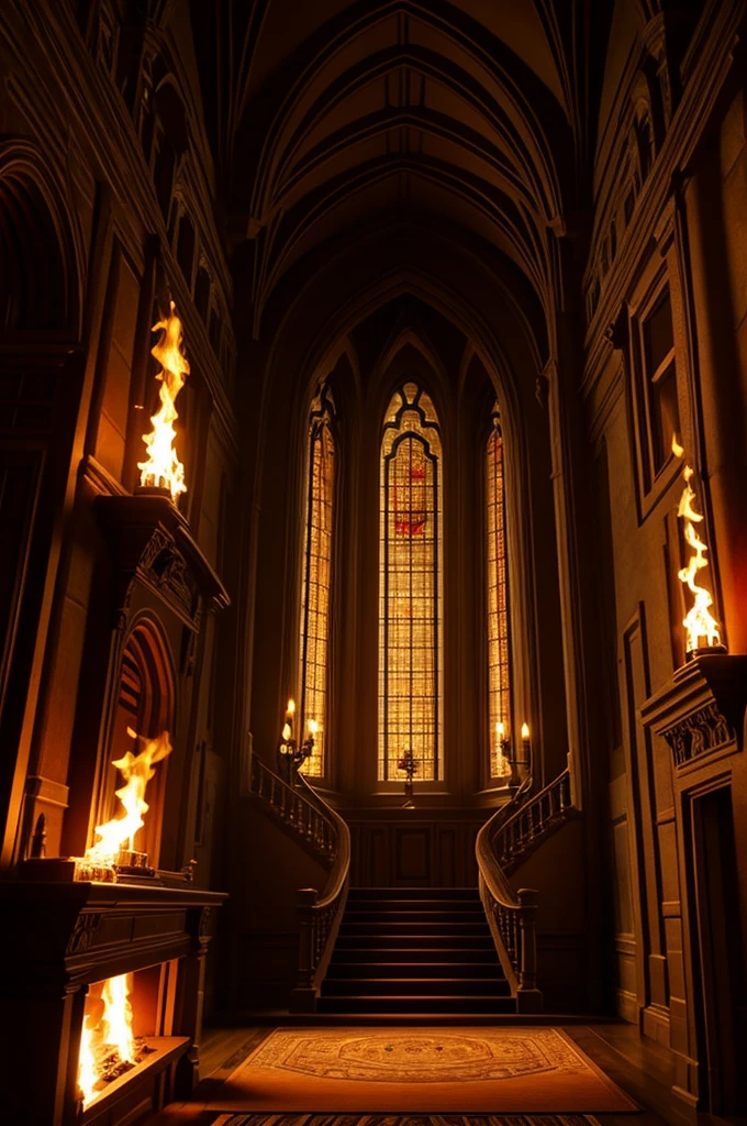 pixar, fire Princess, with a background of a castle room for a story cover