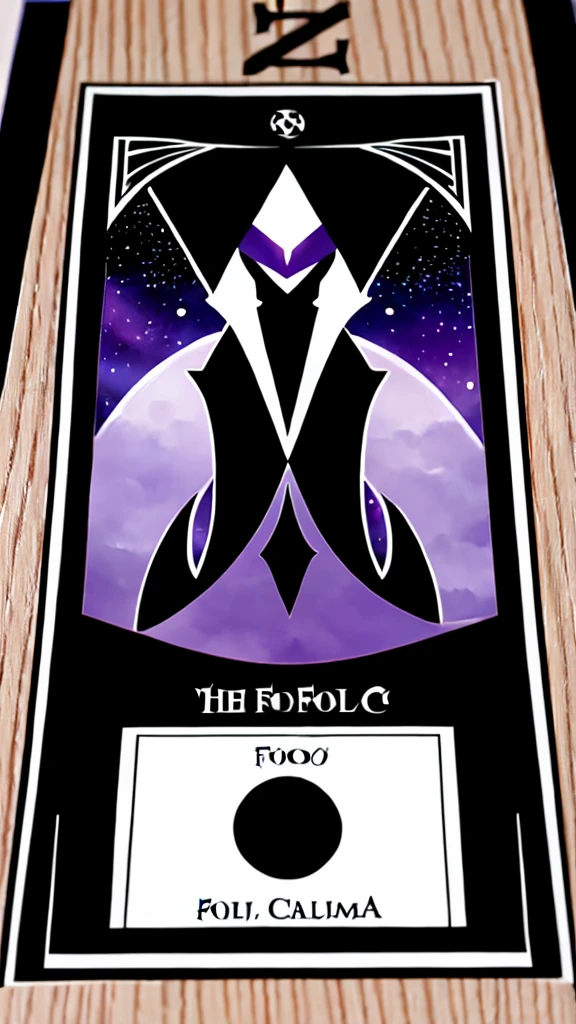 A Custom Tarot Card Deck: The Black-Collared Deck; Major Arcana Card Zero "The Fool"