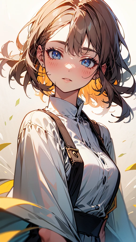 gently smiling
