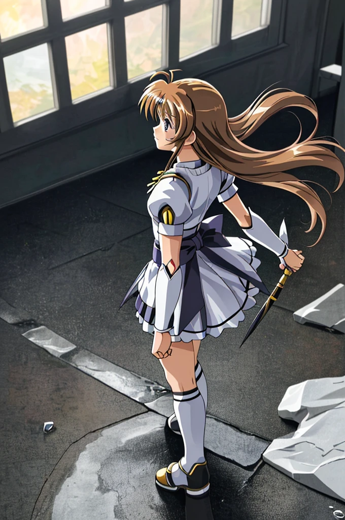 Highest quality,High resolution,((Nanoha)) ,One person,(bow),(Magical girl),woman,One personで,Young Girl,リリカルNanoha,brown_Hair Color,strongest,Anime Style,(Limbs),(Full Finger),(Accurate fingertips), (The finer details), (Super detailed),4K,(high resolution),whole body, (Front angle), Looking at the camera,masterpiece,(Subtle details),(Intricate details),Octane Rendering,(Hyper Detail),