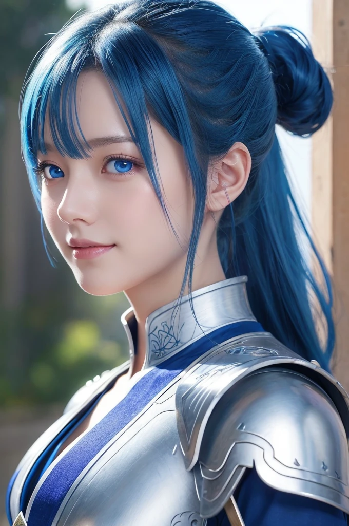 8k,Close-up of a woman in a blue and white dress、Draw your sword,Shiny blue hair, Super Beauty,(Like the real thing)blue eyes,An innocent smile.ponytail,Chengwei Pan at Art Station、 By Yang Jo、 Detailed fantasy art、Amazing character art、 Fan Art Best Art Station、 Gorgeous and detailed character art、 Beautiful Armor、Highly detailed art gems、 Detailed digital animation art、 Art Station pixiv's artgerm、 Girl in armor,Dynamic Angle,Ultra-high resolution,Laugh out loud,Realistic Skin,attractive,Sexy,Active,Rich colors, Backlight, Cinema Lighting, Film Grain, 50mm lens, Nikon D850,Ultra-high resolution,Ultra-realistic,compensate,Super sexy,Big eyes,Beautiful breasts,Dynamic pose,Smiling with teeth showing,(((micro bikini 1.7))) ,(((busty breasts 1.9)))、Seductive pose、(from below:1.3)、upper body、Blonde Long Hair、Ariel、Selfie、(from above:1.2)