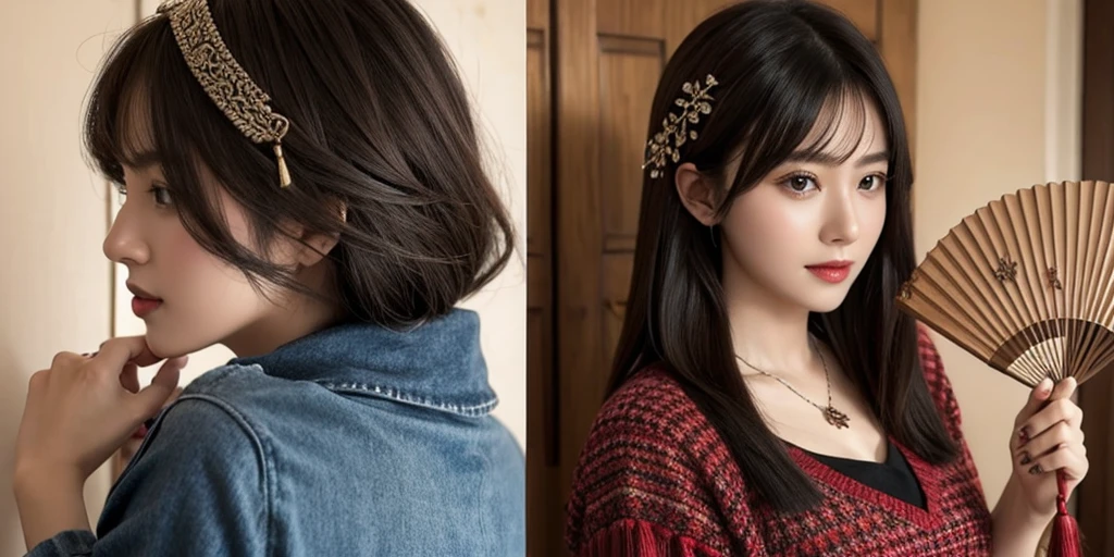 Cool，Unfold the fan，Pendants，tassel