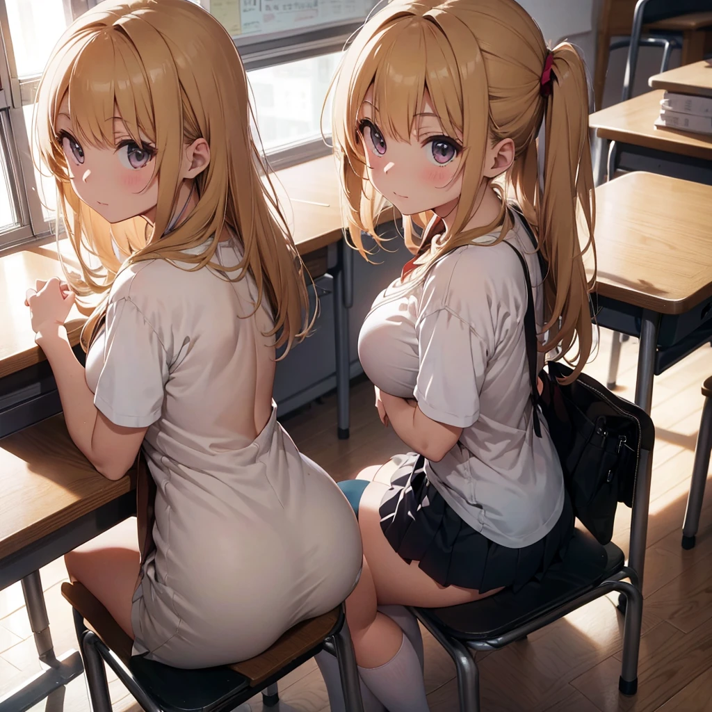 high school girl, high school girl, high school girl, masterpiece、Highest quality, high school girl, masterpiece、Highest quality、NSFW, {Large Breasts}、classroom、classroom、classroom、classroom、classroom、All Nude、All Nude、All Nude、Big Breasts、Big Breasts、Big Breasts、Sitting on a chair、Sitting on a chair、Sitting on a chair、Sitting on a chair、Sitting on a chair、Backwards、Backwards、Backwards、Beautiful back、Beautiful back、Beautiful back、Beautiful back、Beautiful back、Blonde Hair、Blonde Hair、Blonde Hair
