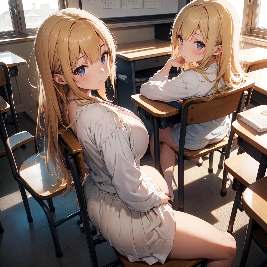 high school girl, high school girl, high school girl, masterpiece、Highest quality, high school girl, masterpiece、Highest quality、NSFW, {Large Breasts}、classroom、classroom、classroom、classroom、classroom、All Nude、All Nude、All Nude、Big Breasts、Big Breasts、Big Breasts、、Backwards、Backwards、Backwards、Beautiful back、Beautiful back、Beautiful back、Beautiful back、Beautiful back、Blonde Hair、Blonde Hair、Blonde Hair