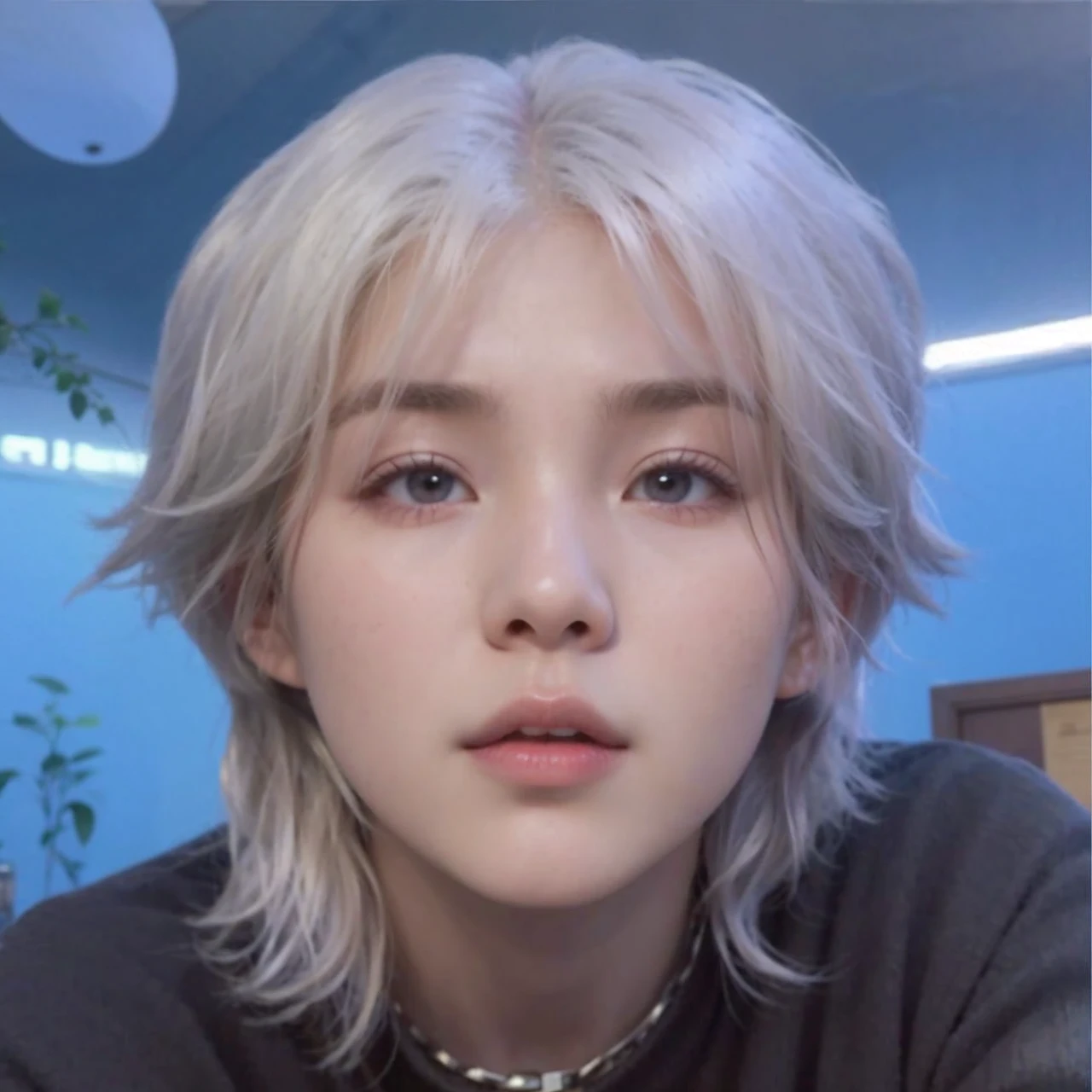 Arafa woman with dyed hair sitting at a table, Jung Jaehyun, Adorable pale korean face., Smart Ulzzang, kim doyoung, with short hair, Jossi Hacer Blackpink, Hong Jun Hyung, Tae June Kim, ulzzang, the hime cut, jaeyeon nam, xqc, jimin park, platinum short hair