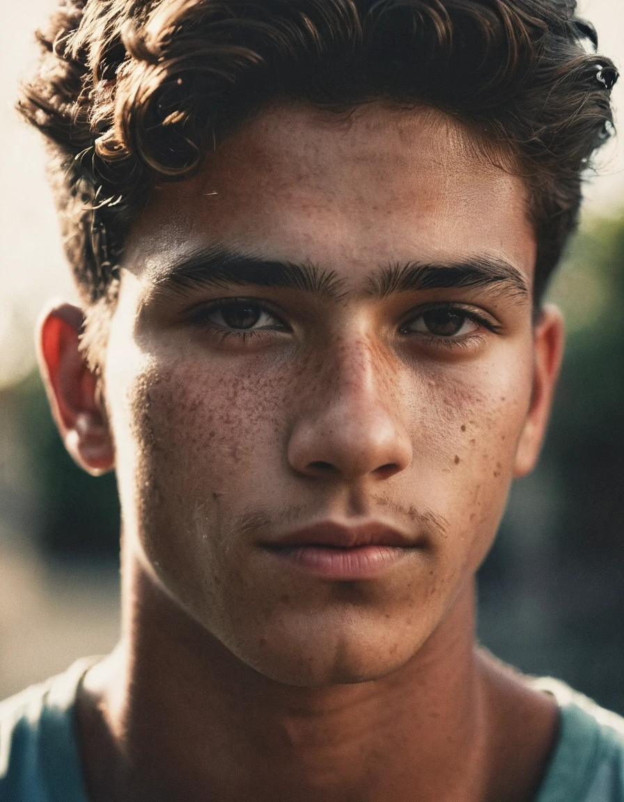  instagram photo, portrait photo of 20 y.o. larino man, perfect detailed eyes, natural skin, hard shadows, film grain