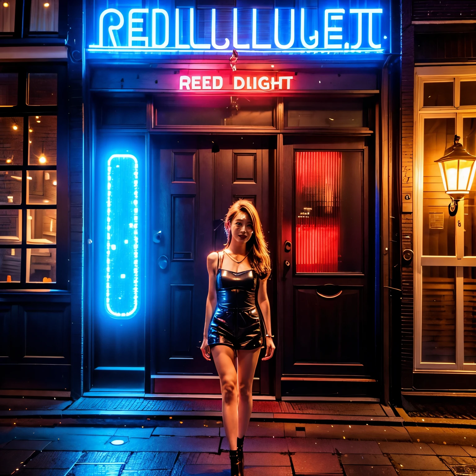 ((ExtremelyDetailed (windows of Amsterdam's Red Light District:1.37) Stunning girl in WHITE (They are trapped inside individual windows))), (masterpiece 8K TopQuality) (ProfessionalPhoto:1.37), ZoomLayer, (ZoomedOut:1.28, wide-angle) View Though Shop window from busy sidewalk, (View Though show window Glass with Reflections)