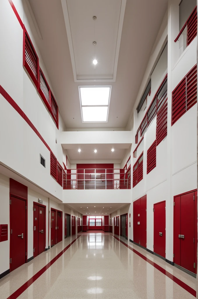 Red and white school