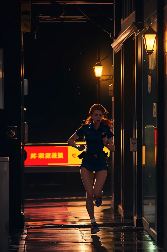 The bus left without giving him more time. Maria started running towards the entrance of the building.. A guard tried to stop her with a vigorous slap., but she had to resort to one it was night and it was raining