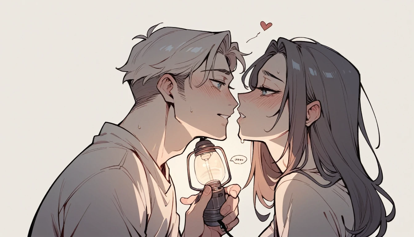 a scene of couple fuckinf with talking bulb