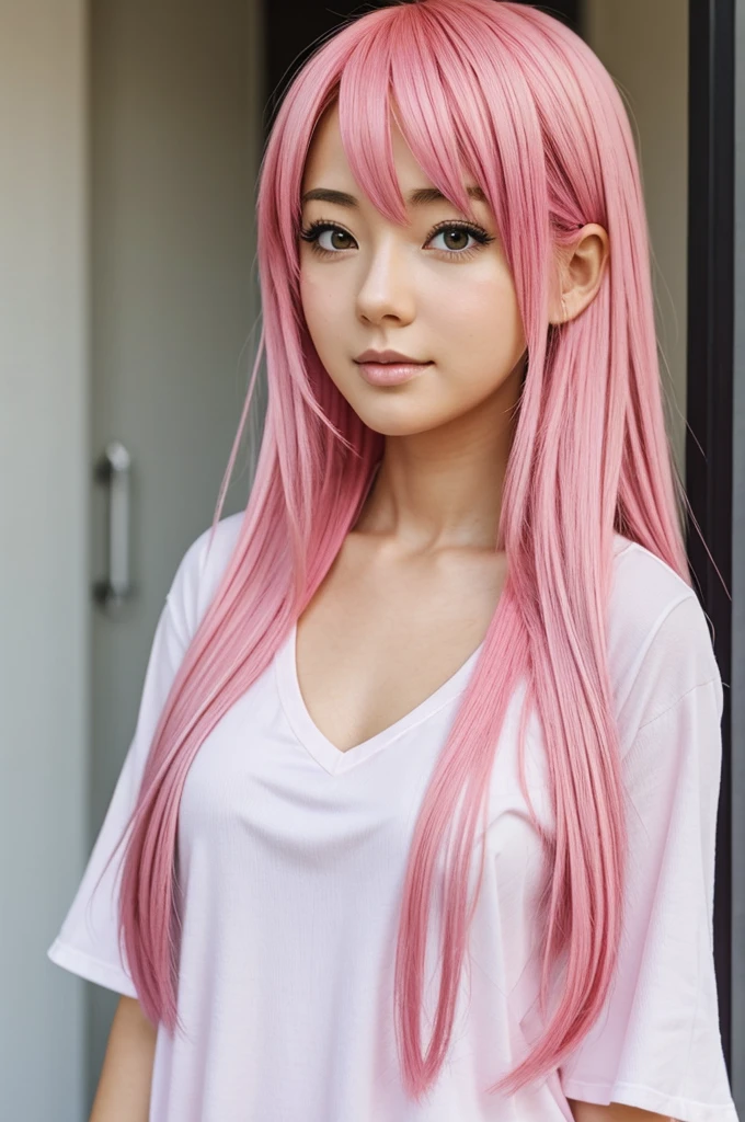 Anime girl with pink hair