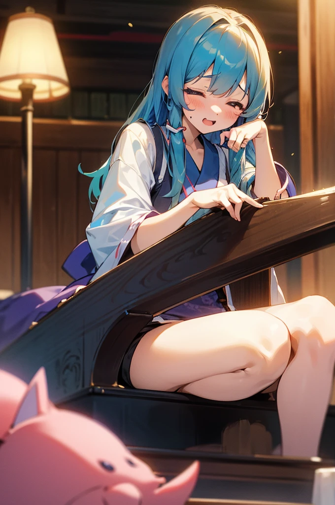 Oriental Project、Sanae Kochiya、Finger masturbation、erotic、blush、、Pussy、Embarrassing、Fingering her pussy、It&#39;s wet、sexy、Green Hair