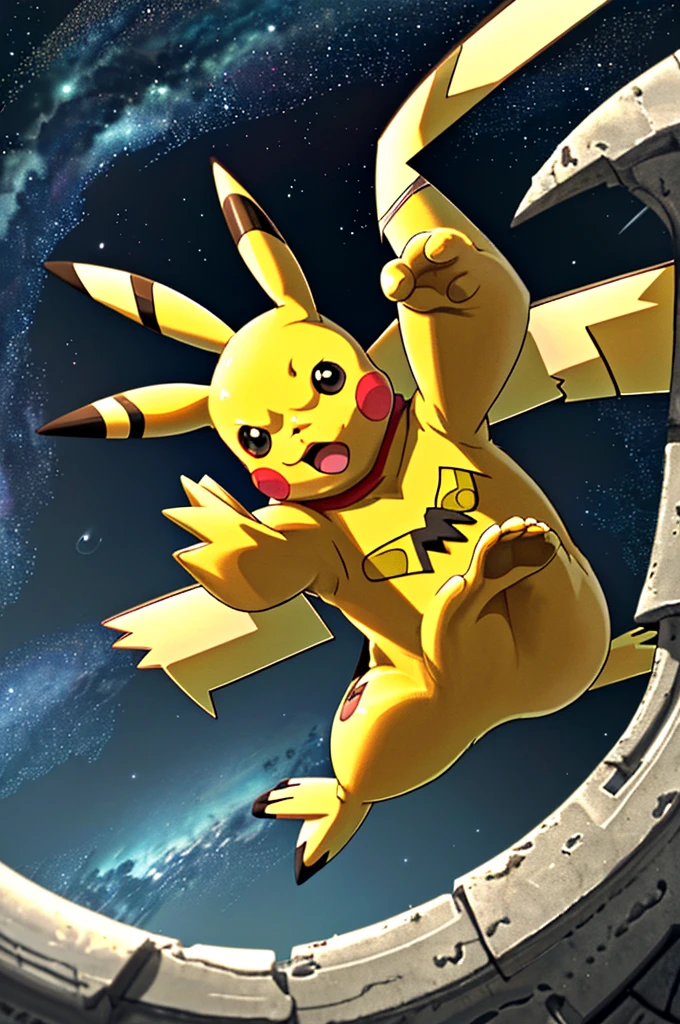 Highest quality,High resolution,((Pikachu)) ,One person,(Pokémon),(yellow_coat),robot,One personで,strongest,Anime Style,(Night Sky_background),(Limbs),(Full Finger),(Accurate fingertips), (The finer details), (Super detailed),4K,(high resolution),whole body, (Front angle), Looking at the camera,masterpiece,(Subtle details),(Intricate details),Octane Rendering,(Hyper Detail),