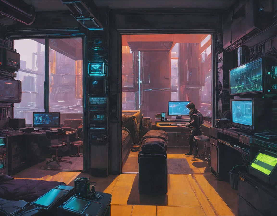 syme, apartment, cyberpunk