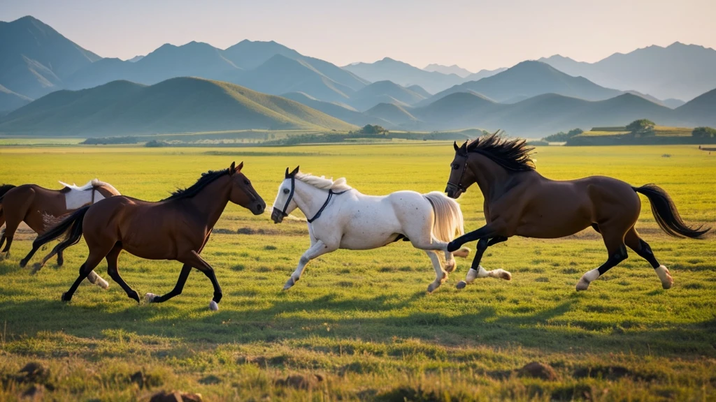 China, Plains,　Running Horse