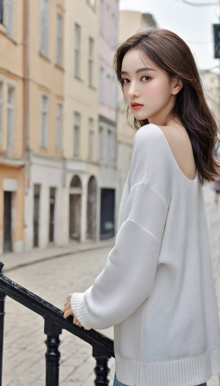 (masterpiece,best quality,Extremely detailed:1.6),illustration,, (solitary,1 girl,Beautiful and delicate eyes:1.2),, City,street,