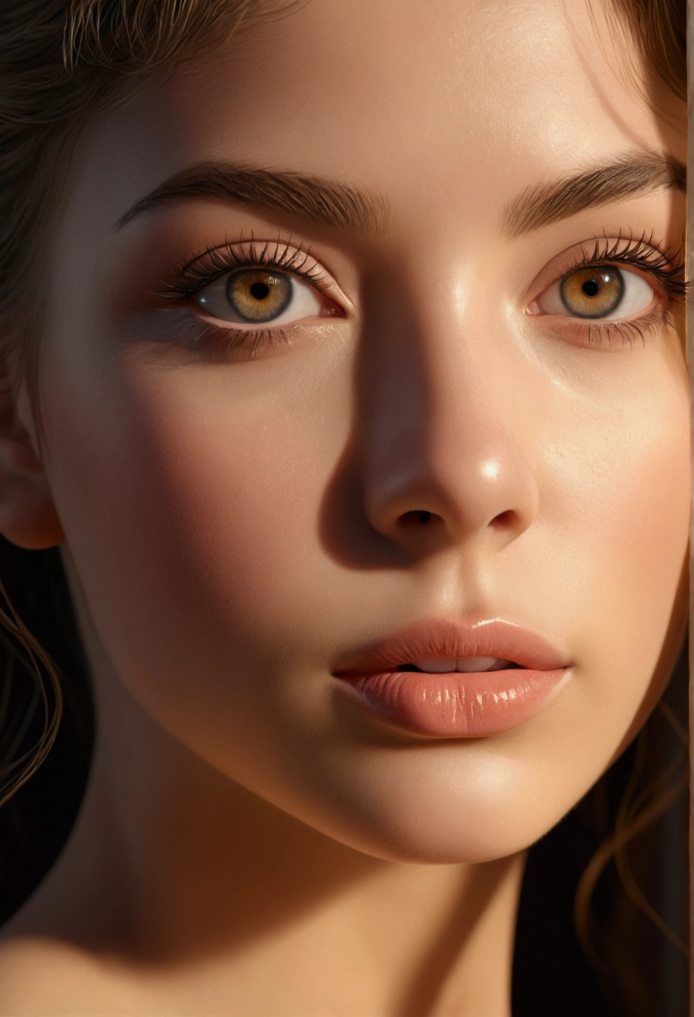 a beautiful young naked girl, hyperrealistic, detailed face, high quality, intricate details, lifelike, extremely detailed eyes and face, beautiful detailed lips, long eyelashes, girl, 1girl, photorealistic, realistic skin, realistic lighting, natural lighting, golden hour lighting, vivid colors, elegant, delicate, soft, tender, serene, tranquil, peaceful, ethereal, glowing, radiant