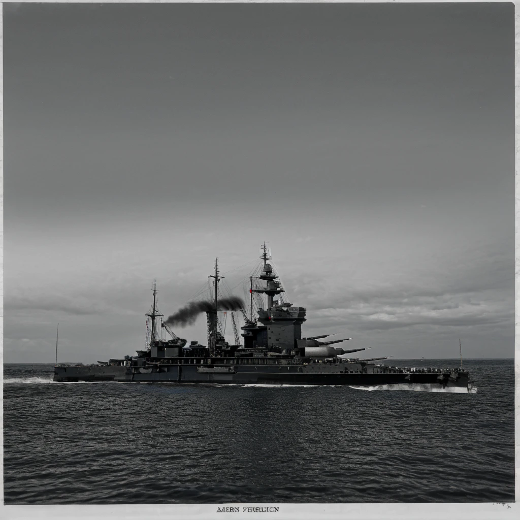American warship